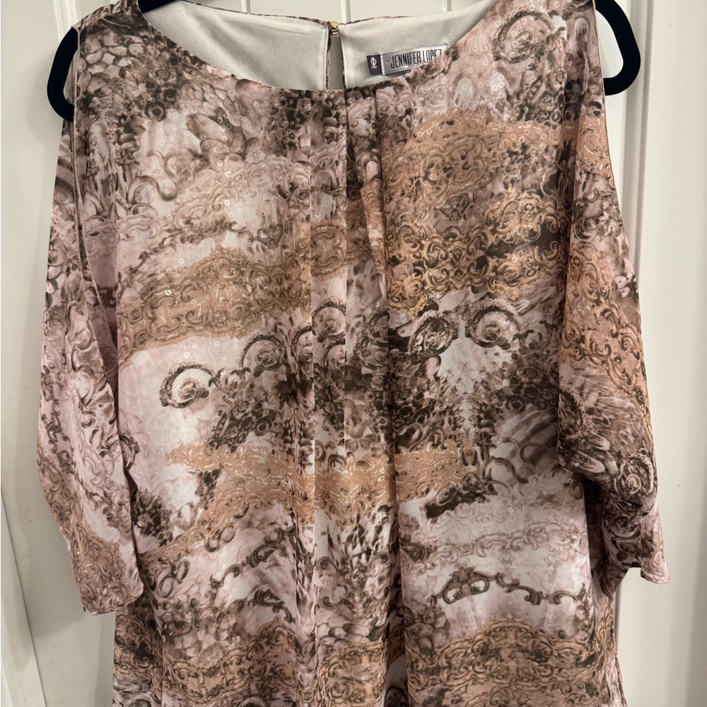 Jennifer Lopez XL Multicolor Open Shoulder Top
